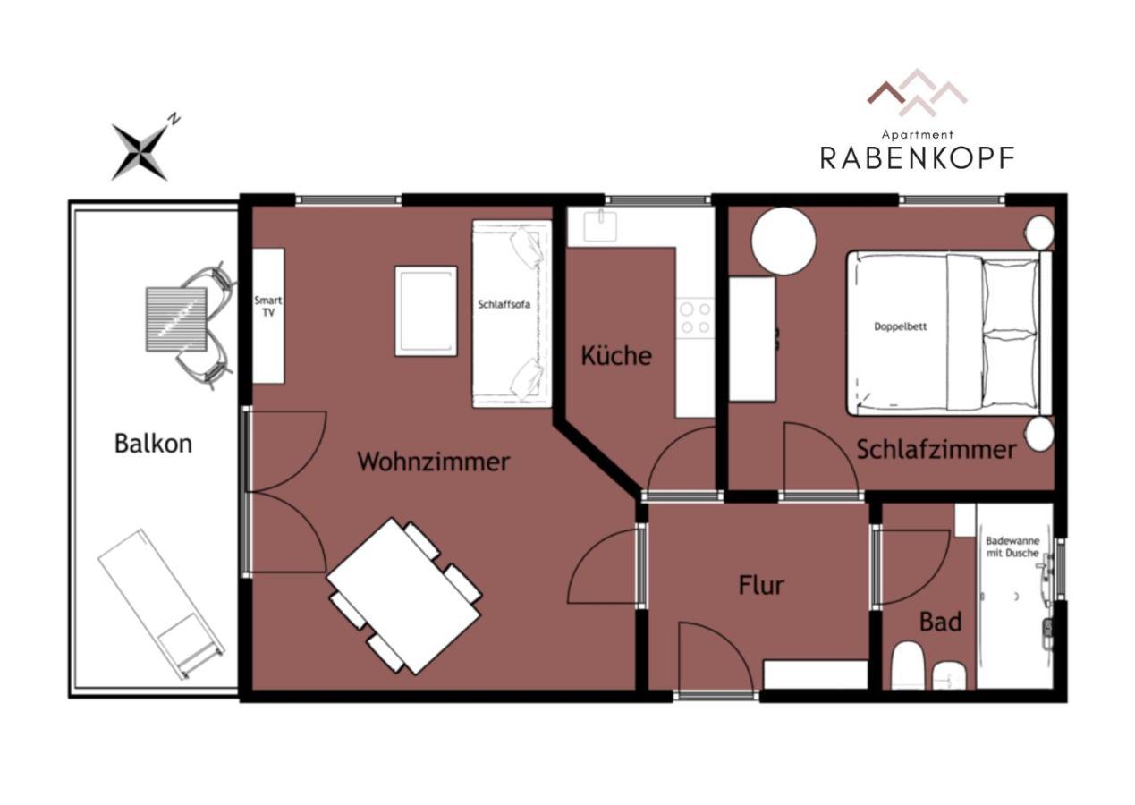 Das Bergquartier - Ferienwohnung Rabenkopf Oberau  Eksteriør bilde